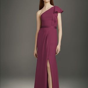Wine bridesmaid dress